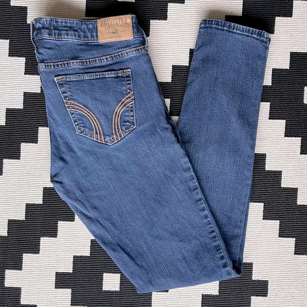Hollister 🏄♂️ blue straight leg jeans denim pants 7R W28 L31